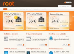 How root.lu looks like on a tablet such as an iPad.