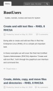 How rootusers.com looks like on a mobile device such as an iPhone.