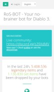 How ros-bot.com looks like on a mobile device such as an iPhone.