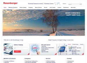 How rosenberger.com looks like on a tablet such as an iPad.