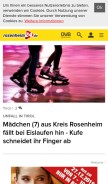 How rosenheim24.de looks like on a mobile device such as an iPhone.