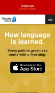 How rosettastoneenterprise.com looks like on a mobile device such as an iPhone.