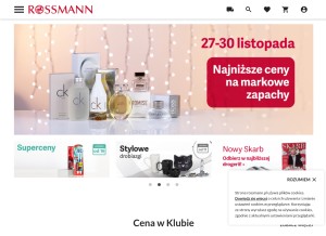 How rossmann.pl looks like on a tablet such as an iPad.
