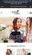How rosyfairys.com looks like on a mobile device such as an iPhone.