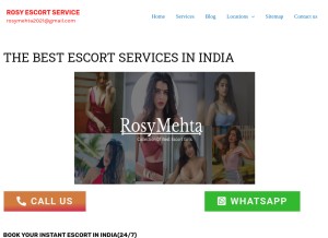 How rosymehta.com looks like on a tablet such as an iPad.