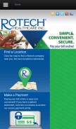 How rotech.com looks like on a mobile device such as an iPhone.
