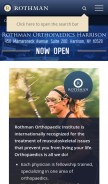 How rothmanortho.com looks like on a mobile device such as an iPhone.