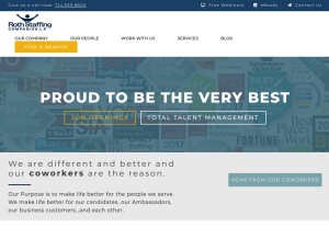 How rothstaffing.com looks like on a tablet such as an iPad.