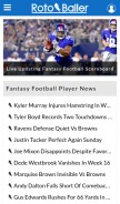 How rotoballer.com looks like on a mobile device such as an iPhone.