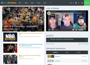 How rotogrinders.com looks like on a tablet such as an iPad.