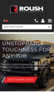 How roushperformance.com looks like on a mobile device such as an iPhone.