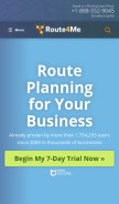 How route4me.com looks like on a mobile device such as an iPhone.
