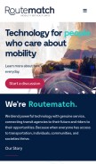 How routematch.com looks like on a mobile device such as an iPhone.