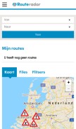 How routeradar.nl looks like on a mobile device such as an iPhone.