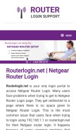 How routerlogln.net looks like on a mobile device such as an iPhone.