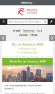 How routesonline.com looks like on a mobile device such as an iPhone.