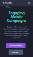 How rover.io looks like on a mobile device such as an iPhone.