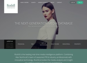 How roxhillmedia.com looks like on a tablet such as an iPad.