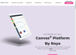 How roya.com looks like on a tablet such as an iPad.