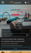 How royal-holiday.com looks like on a mobile device such as an iPhone.