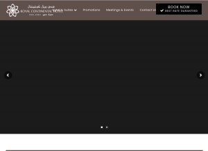How royalcontinentalhotels.com looks like on a tablet such as an iPad.