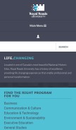 How royalroads.ca looks like on a mobile device such as an iPhone.