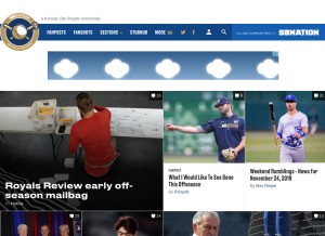 How royalsreview.com looks like on a tablet such as an iPad.