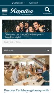 How royaltonresorts.com looks like on a mobile device such as an iPhone.