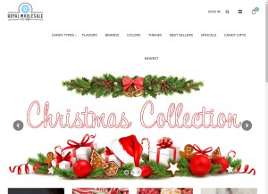 How royalwholesalecandy.com looks like on a tablet such as an iPad.