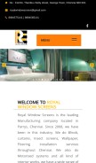 How royalwindowscreens.com looks like on a mobile device such as an iPhone.