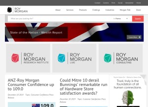 How roymorgan.com looks like on a tablet such as an iPad.