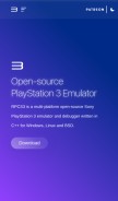 How rpcs3.net looks like on a mobile device such as an iPhone.