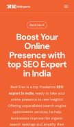 How rrseoexperts.com looks like on a mobile device such as an iPhone.