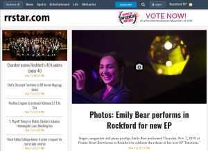 How rrstar.com looks like on a tablet such as an iPad.