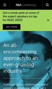 How rsaconference.com looks like on a mobile device such as an iPhone.