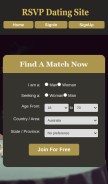 How rsvpdatingsite.com looks like on a mobile device such as an iPhone.