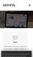 How rsvpify.com looks like on a mobile device such as an iPhone.