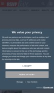 How rsvplive.ie looks like on a mobile device such as an iPhone.