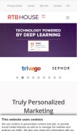 How rtbhouse.com looks like on a mobile device such as an iPhone.
