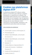 How rtp.pt looks like on a mobile device such as an iPhone.