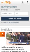 How rtve.es looks like on a mobile device such as an iPhone.