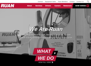 How ruan.com looks like on a tablet such as an iPad.