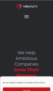 How rubydigital.co.za looks like on a mobile device such as an iPhone.
