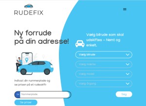 How rudefix.dk looks like on a tablet such as an iPad.