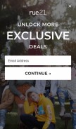How rue21.com looks like on a mobile device such as an iPhone.