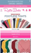 How rufflebutts.com looks like on a mobile device such as an iPhone.