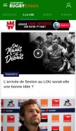 How rugbyrama.fr looks like on a mobile device such as an iPhone.