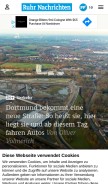 How ruhrnachrichten.de looks like on a mobile device such as an iPhone.