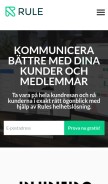 How rulemailer.se looks like on a mobile device such as an iPhone.