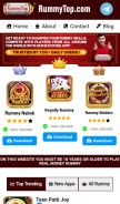 How rummytop.com looks like on a mobile device such as an iPhone.